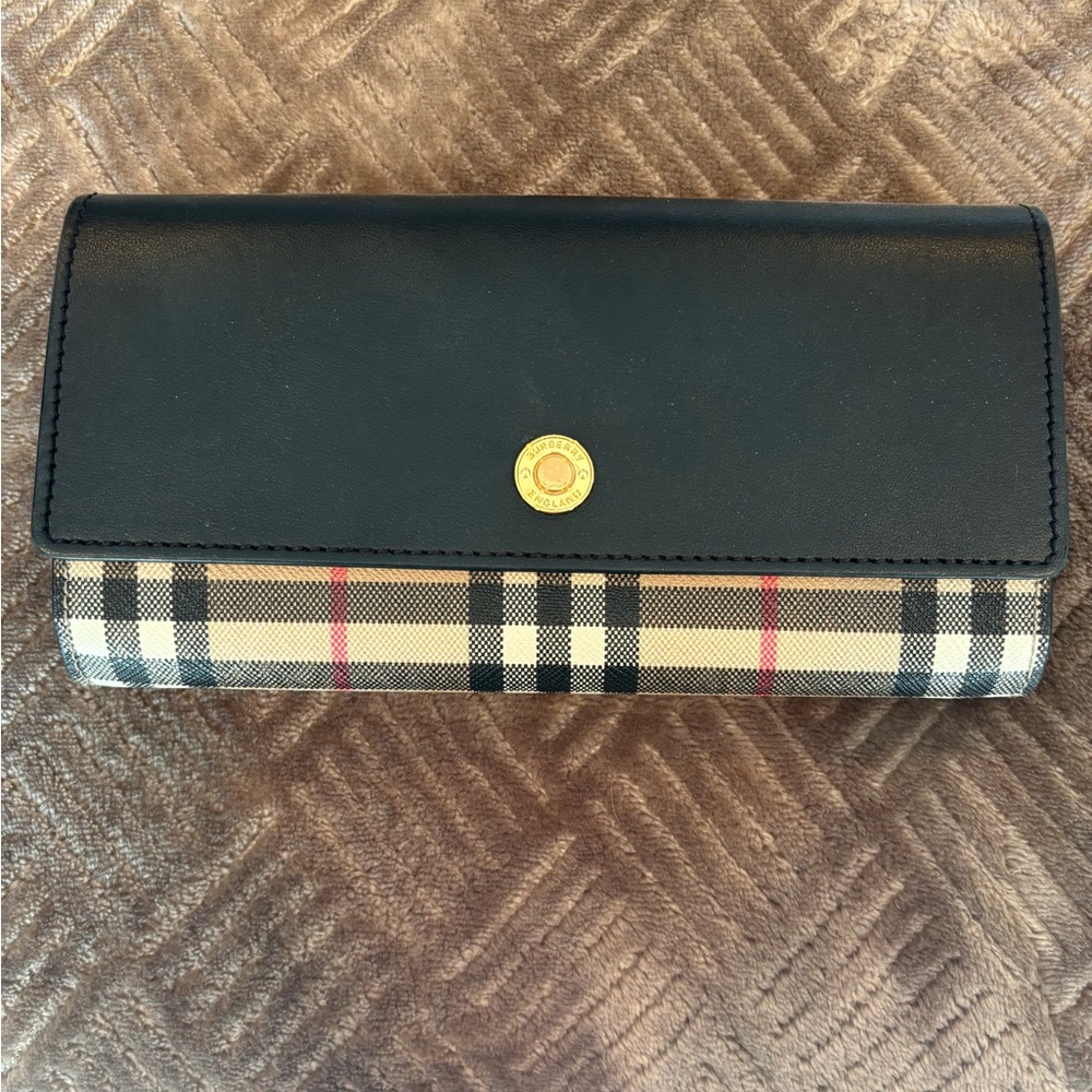 Burberry Black and Plaid Wallet